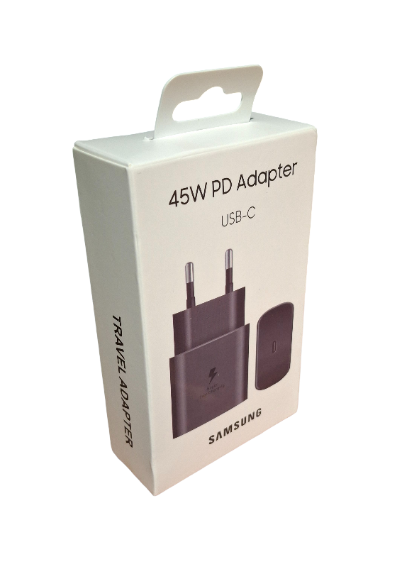 USB-C Schnellladegerät 45W – PD 3.0, CE-zertifiziert, EU-Stecker (schwarz)