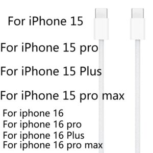 Apple USB‑C Ladekabel 60 W (1 m, geflochten) – Original Schnellladekabel