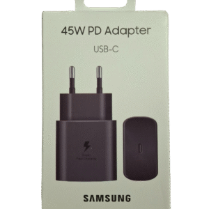 USB-C Schnellladegerät 45W – PD 3.0, CE-zertifiziert, EU-Stecker (schwarz)