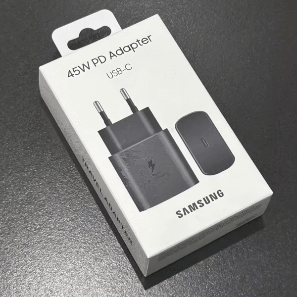 USB-C Schnellladegerät 45W – PD 3.0, CE-zertifiziert, EU-Stecker (schwarz) - Image 4
